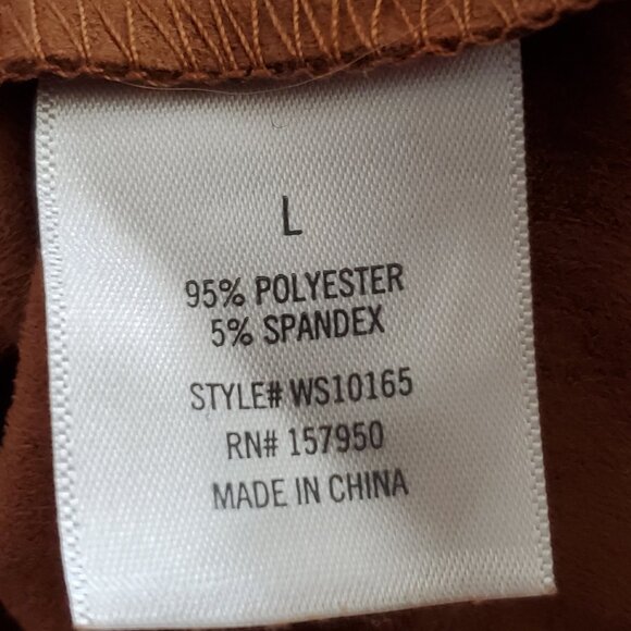 Francesca's Mi Ami Brown Soft Brushed Feel Faux Suede Skirt #WS10165 NEW Size L - Picture 8 of 12